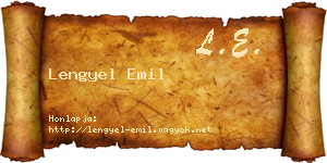 Lengyel Emil névjegykártya